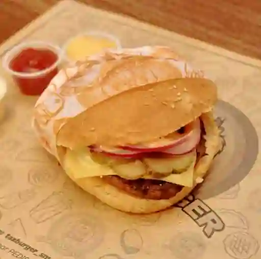 Double Cheese y Porción Papas Fritas