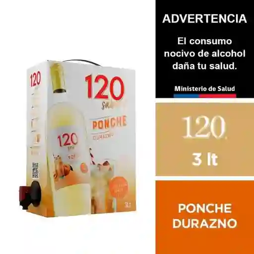 120 Cóctel Vino Ponche Durazno