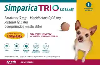 Simparica Trio Antiparasitario 1.25 a 2.5 Kg