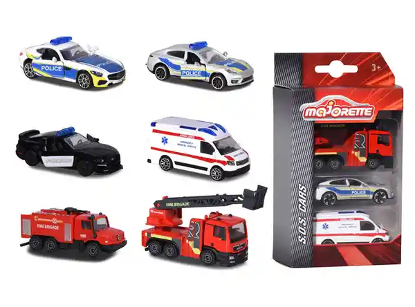 Majorette Set Vehículos Emergencia S. O. S