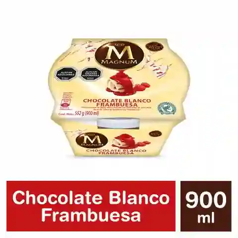 Magnum Postre Helado de Chocolate Blanco y Frambuesa