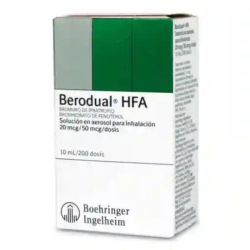 Berodual HFA Solución en Aerosol para Inhalación (20 mcg/50 mcg)