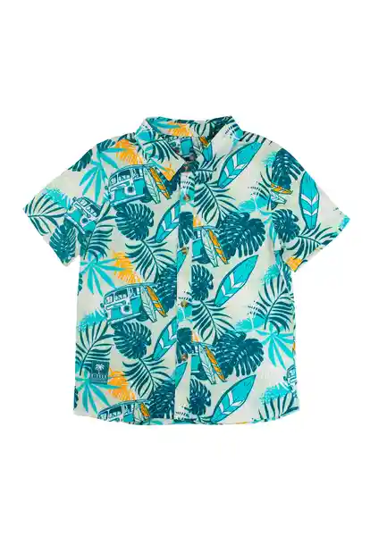 Camisa Guayabera Holiday Boys Esmeralda Claro Talla 08 - 254