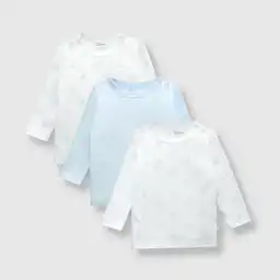 Pack Camiseta de Bebé Niño Celeste Talla 9/12M Colloky