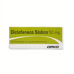 Diclofenaco Sodico 50 mg Comprimidos Recubiertos Entericos