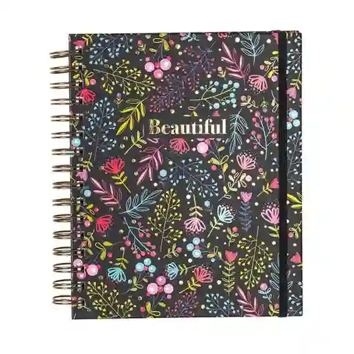Artel Cuaderno Planner 12 Meses Stickers Blackflower 17 x 21 cm