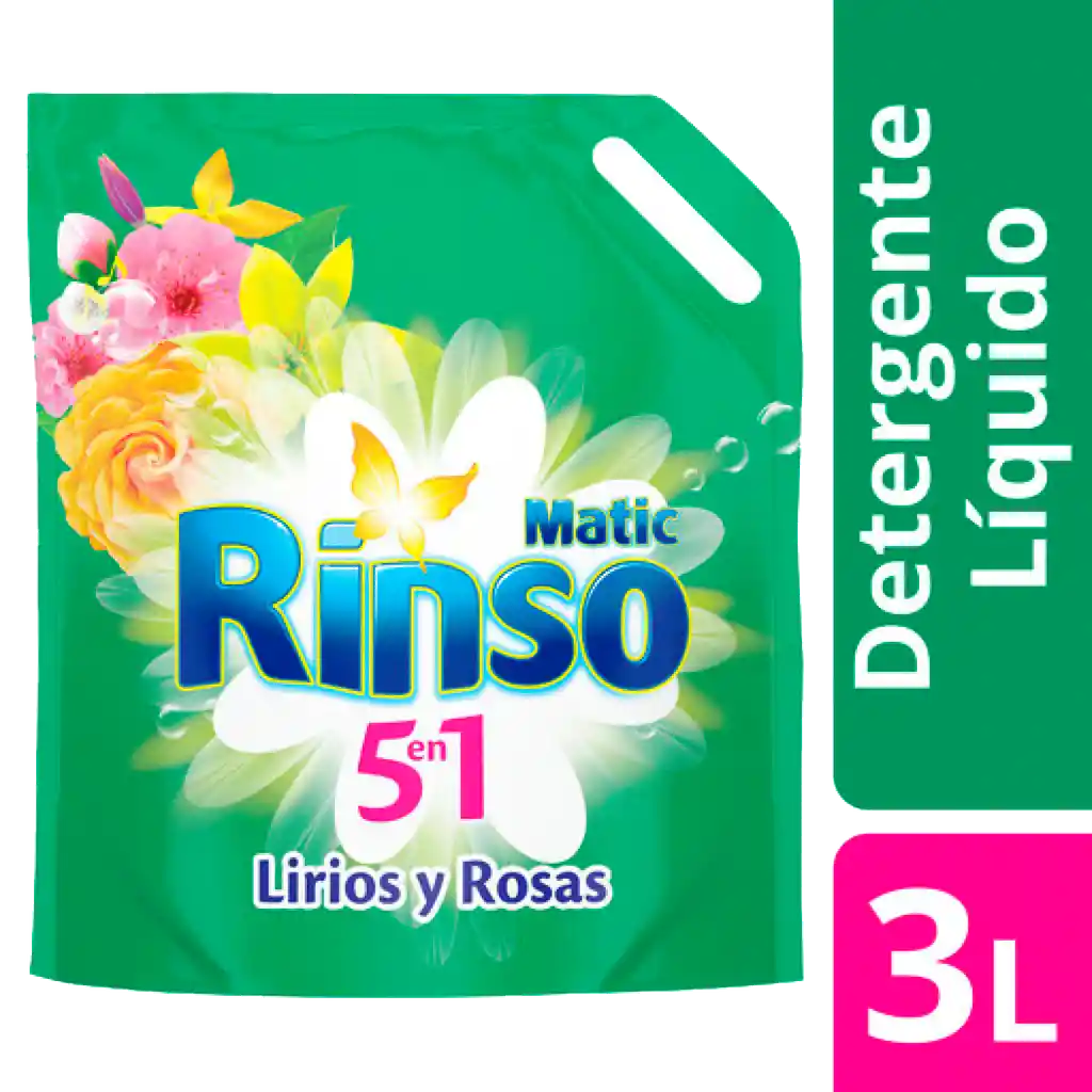 Rinso Detergente Líquido Matic Fragancia a Lirios y Rosas