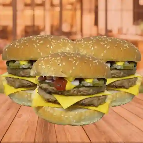Combo Triple Chesse Burger