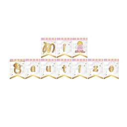 Guirnalda mi Bautizo Rosado