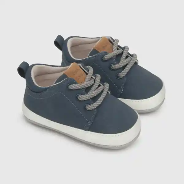 Zapatos Para Niño Clásico Cordones Azul Talla 14 Colloky