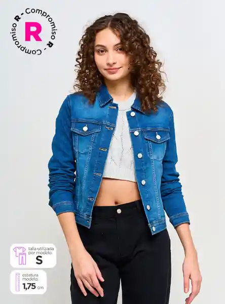 Chaqueta Mujer Index Básica Denim Talla M