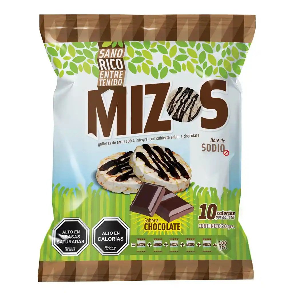 Mizos Galleta Arroz Chocolate 25 g
