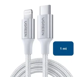 Ugreen Cable Usb-c a Lightning iPhone Blanco Certificado US304