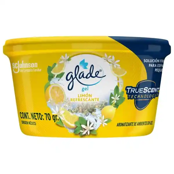 Desodorante Ambiental Glade Mini Gel Hogar Limón Refrescante 70gr