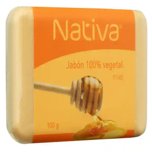 Nativa Jabón Barra 100% Vegetal Miel