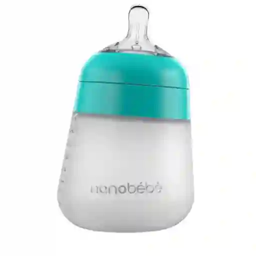 Nanobebe Mamadera Silicona 270 mL-Individual Turquesa FUS1012112