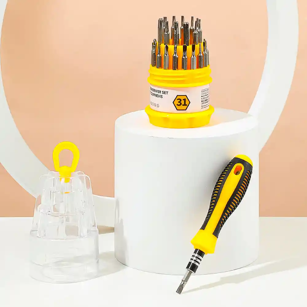 Miniso Set De Desarmadores Amarillo 31 Pzs