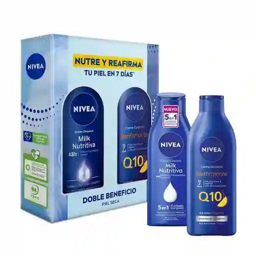 Nivea Pack Crema Milk Nutritiva + Crema Q10