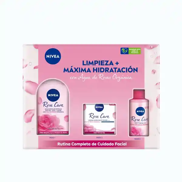 Nivea Agua Micelar Bifásica Rose Care + Crema + Mist Refrescante