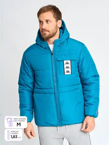 Kappa Chaqueta Parka Hombre Petroleo L KPMPKI2584PE