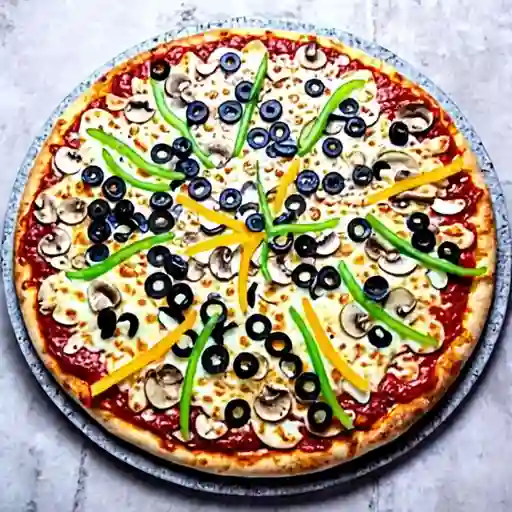 Pizza familiar vegetariana