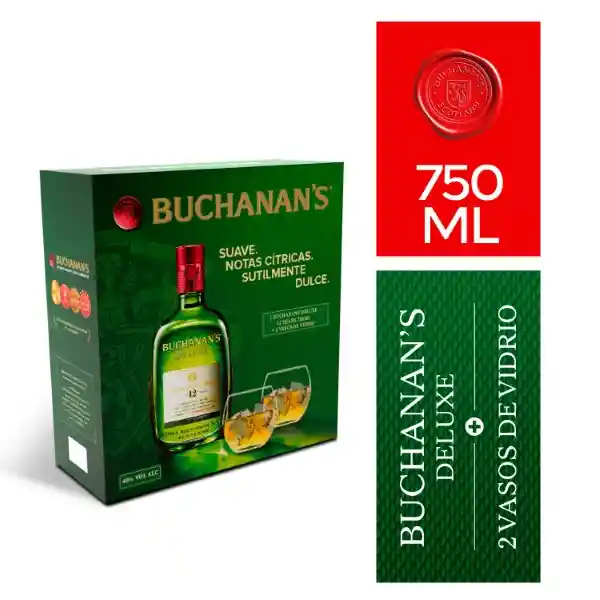 Buchanans Pack Whisky 40 + Vasos