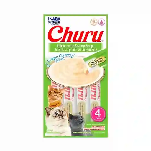 Churu Snack Húmedo Para Gato Pollo Con Escalopa