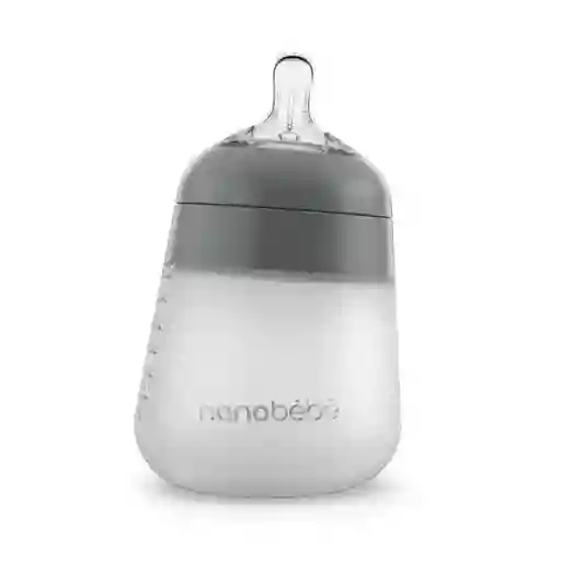 Nanobebe Mamadera de Silicona Individual Color Gris - FUS1012115