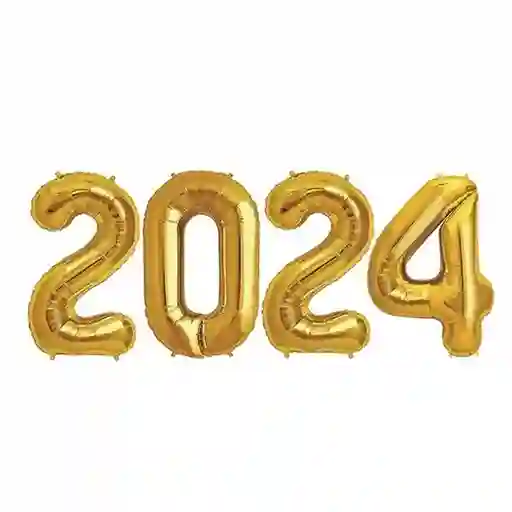 Globo Foil 2024 Dorado 70 cm