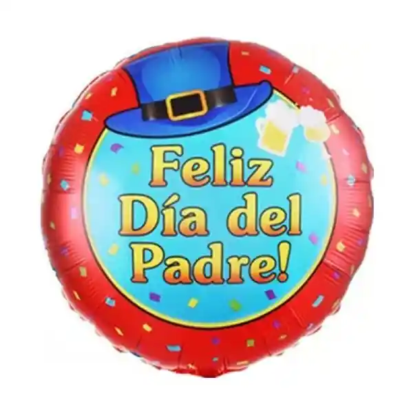 Globo Metálico Día Del Padre Sombrero Azul