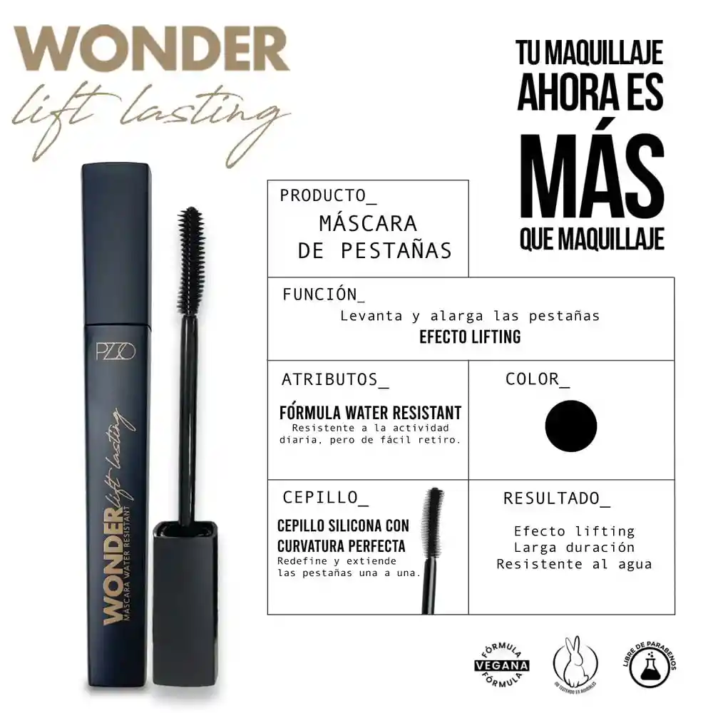 Petrizzio Máscara de Pestaña Wonder Lift Lasting