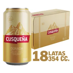 Pack 18 Un. Cerveza Cusqueña Golden 4.8°