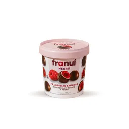 Franuí Frambuesa Bañada en Chocolate Amargo y Blanco