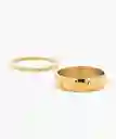 Set Anillos Acero Inoxidable Dorado 6 Lounge