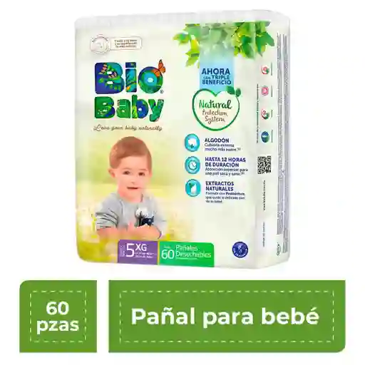 Bio Baby Panal Premium Ecologico Xg 60Un