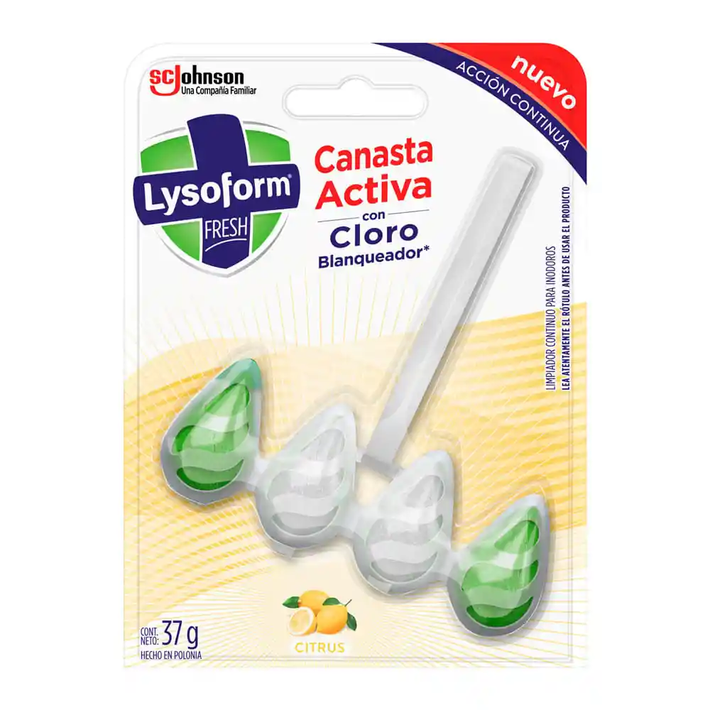 Lysoform Canasta Activa con Cloro Blanqueador Citrus Inodoros 