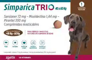 Simparica Trio Antiparasitario 40 a 60 Kg