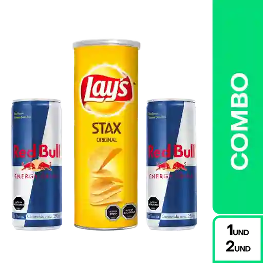 Combo Lays Stax + Red Bull 250 cc 2 Und