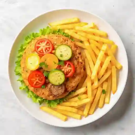 Gigantón 8p Vegetariano + Papas Fritas