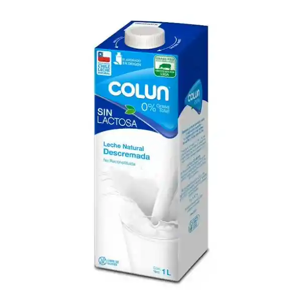 Colun Leche Descremada Sin Lactosa 1 L