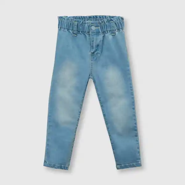 Jean de Bebé Niña Ancho Light Denim Talla 9/12M Colloky