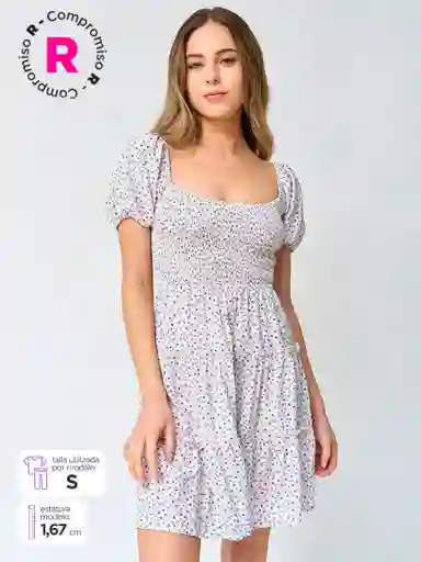 Index Vestido Corto Eromant Color Azul M S25