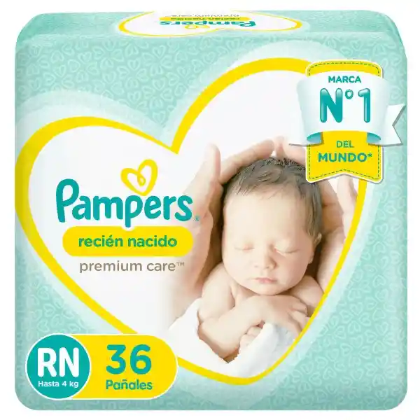 Pampers Pañales Premium Care Recién Nacido Talla RN