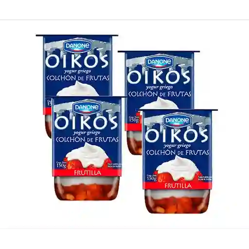 Oikos Yogurt Griego Colchón de Fruta Frutilla Pack