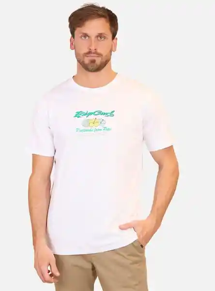 Rip Curl Polera Manga Cota Blanco L 6P229-MV