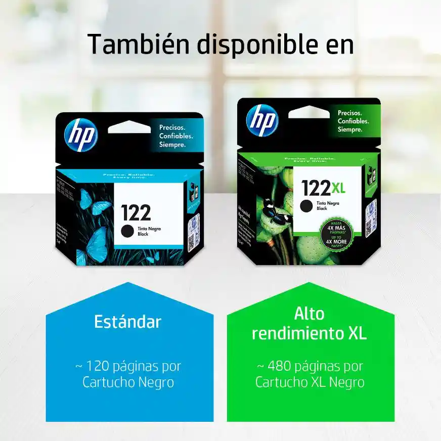 Hp Tinta para Impresora 122 Negro