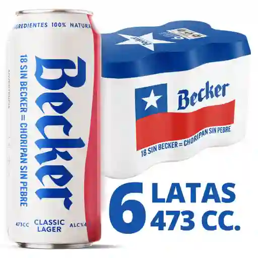 Becker Cerveza Classic Lager en Lata