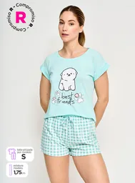 Index Pijama Navi sh Punto FB Agua Talla S V25