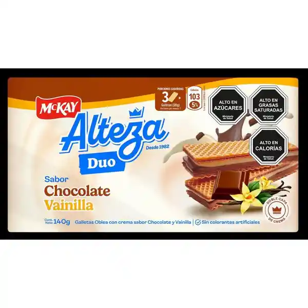 Mckay Galleta Alteza Chocolate Vainilla