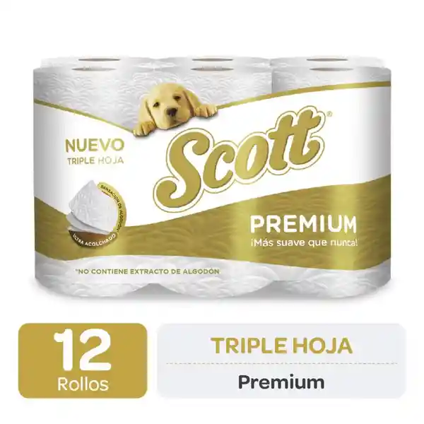 Scott Papel Higiénico Premium Triple Hoja